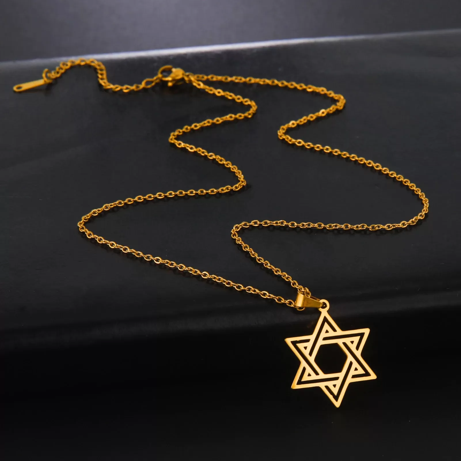 תליון מגן דוד ממתכת עם שרשרת הקסגרם - תמונה 4