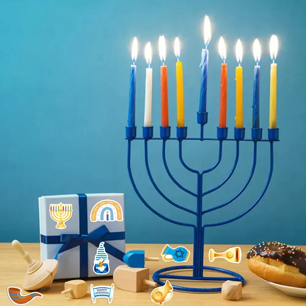 מדבקות לחנוכה - קישוטים למתנות - תמונה 2