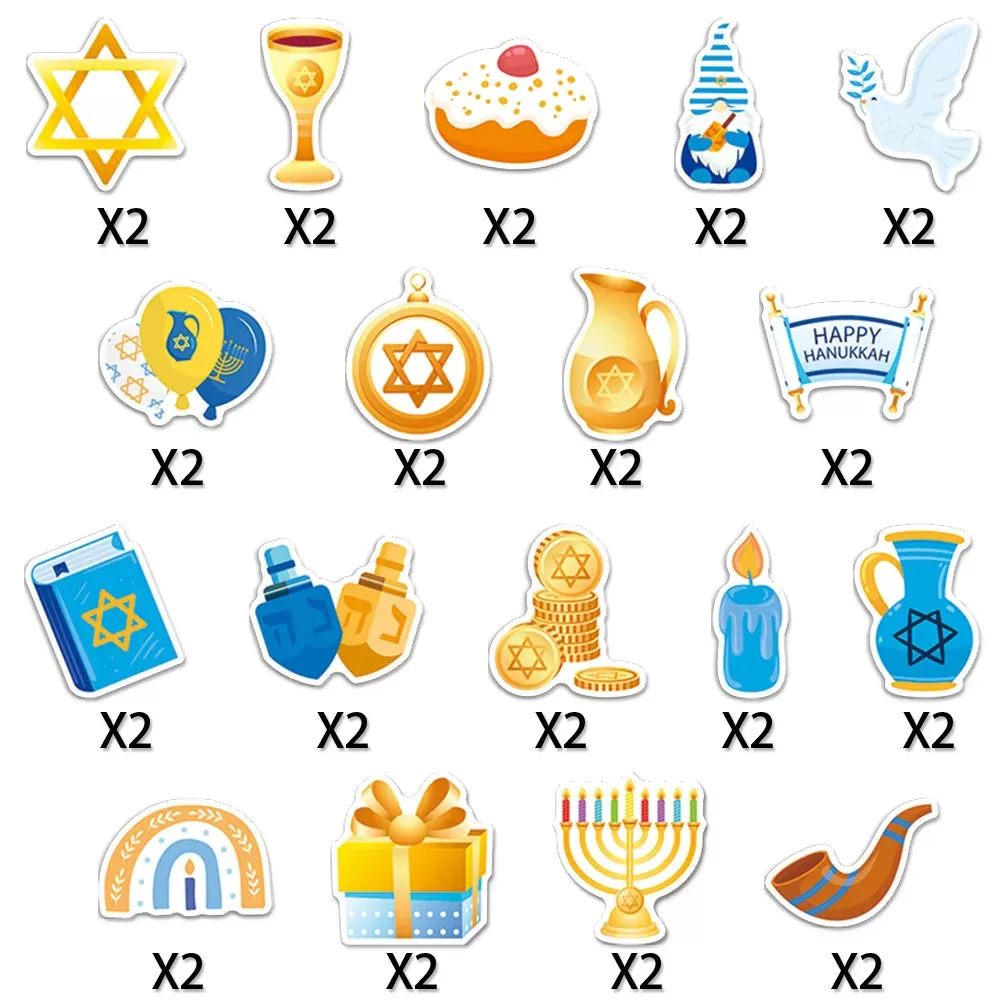 מדבקות לחנוכה - קישוטים למתנות - תמונה 5