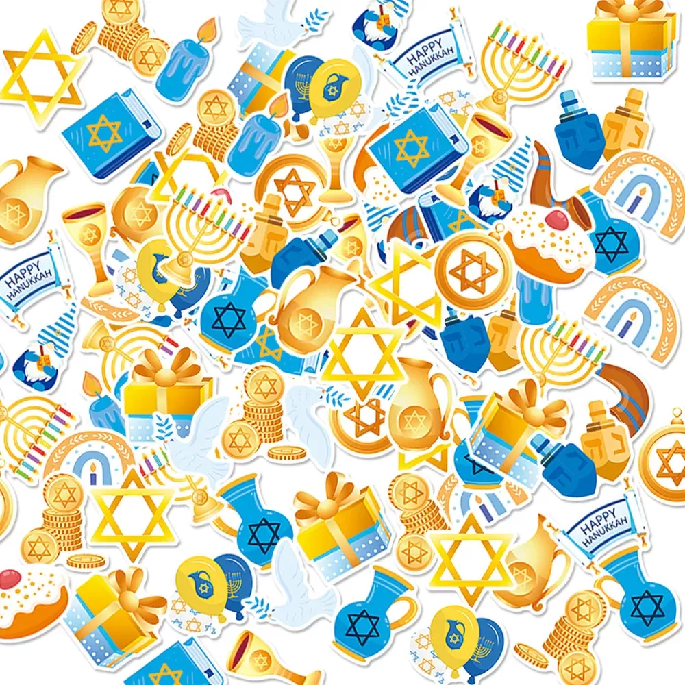מדבקות לחנוכה - קישוטים למתנות