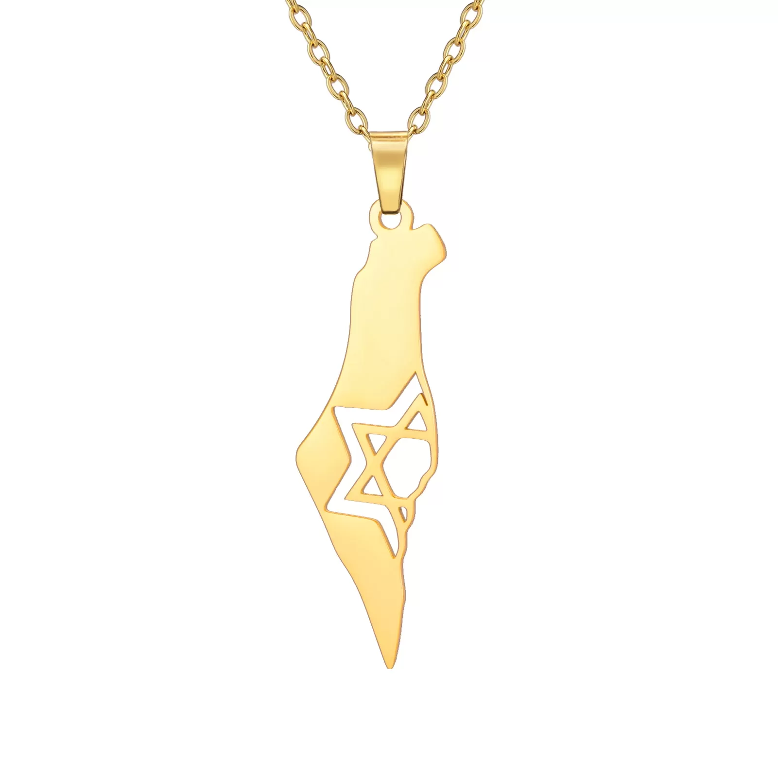 תליון מגן דוד עם מפה - מתנה מושלמת - תמונה 4