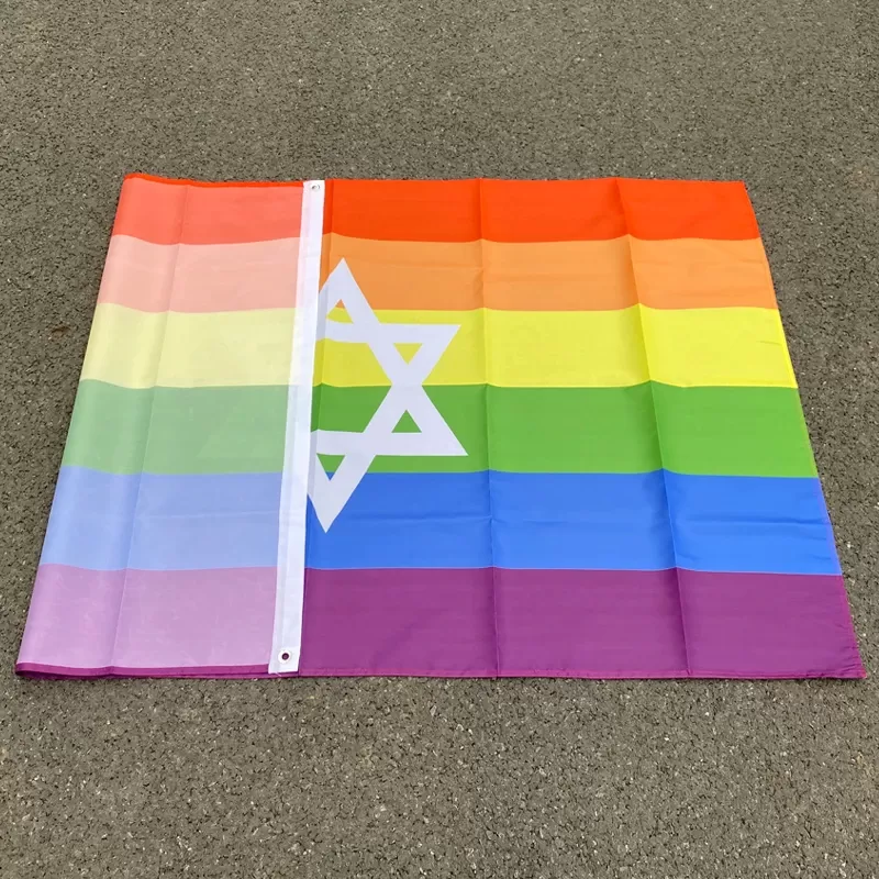 דגל גאווה LGBT ישראלי 90x150 ס"מ - תמונה 5