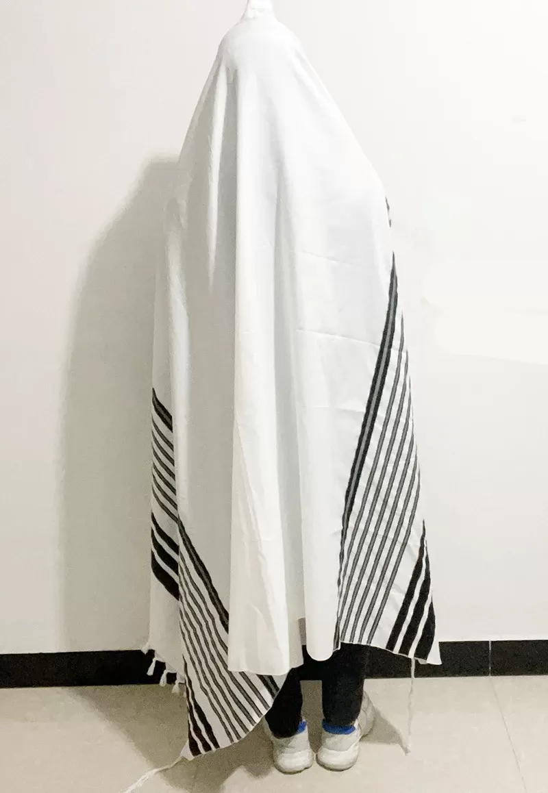 טלית תפילה יהודית עם ברכה בעברית - תמונה 2