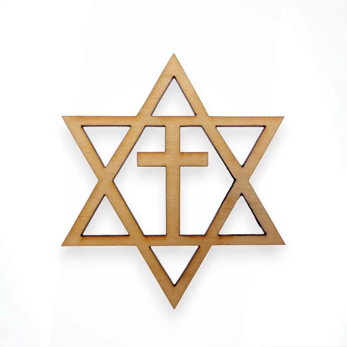 קישוטי חנוכה - מגן דוד עם צלב
